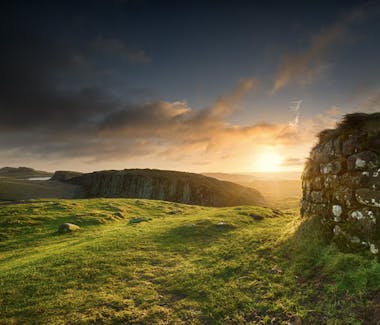 Hadrian's Wall sunset. Near Haltwhistle, Northumberland